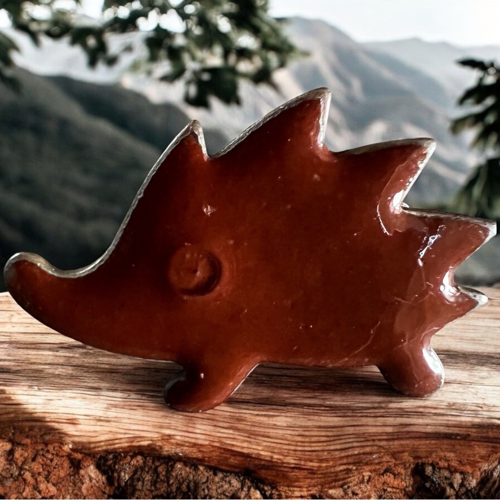 💖 Enamel on Copper Hedgehog Brooch 💖